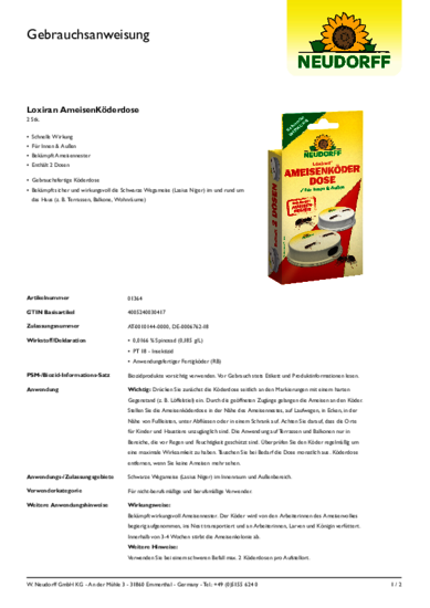 Loxiran AmeisenKöderdose Gebrauchsanweisung