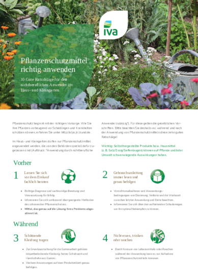 Pflanzenschutzmittel richtig anwenden