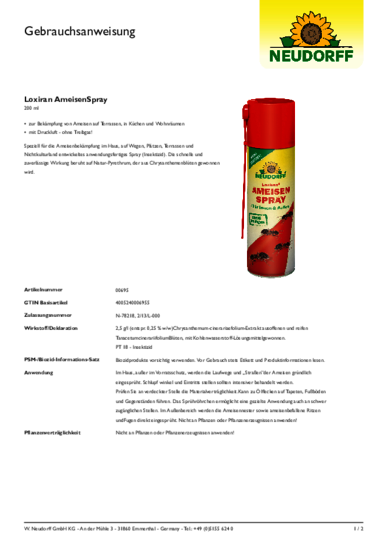 Loxiran AmeisenSpray Gebrauchsanweisung
