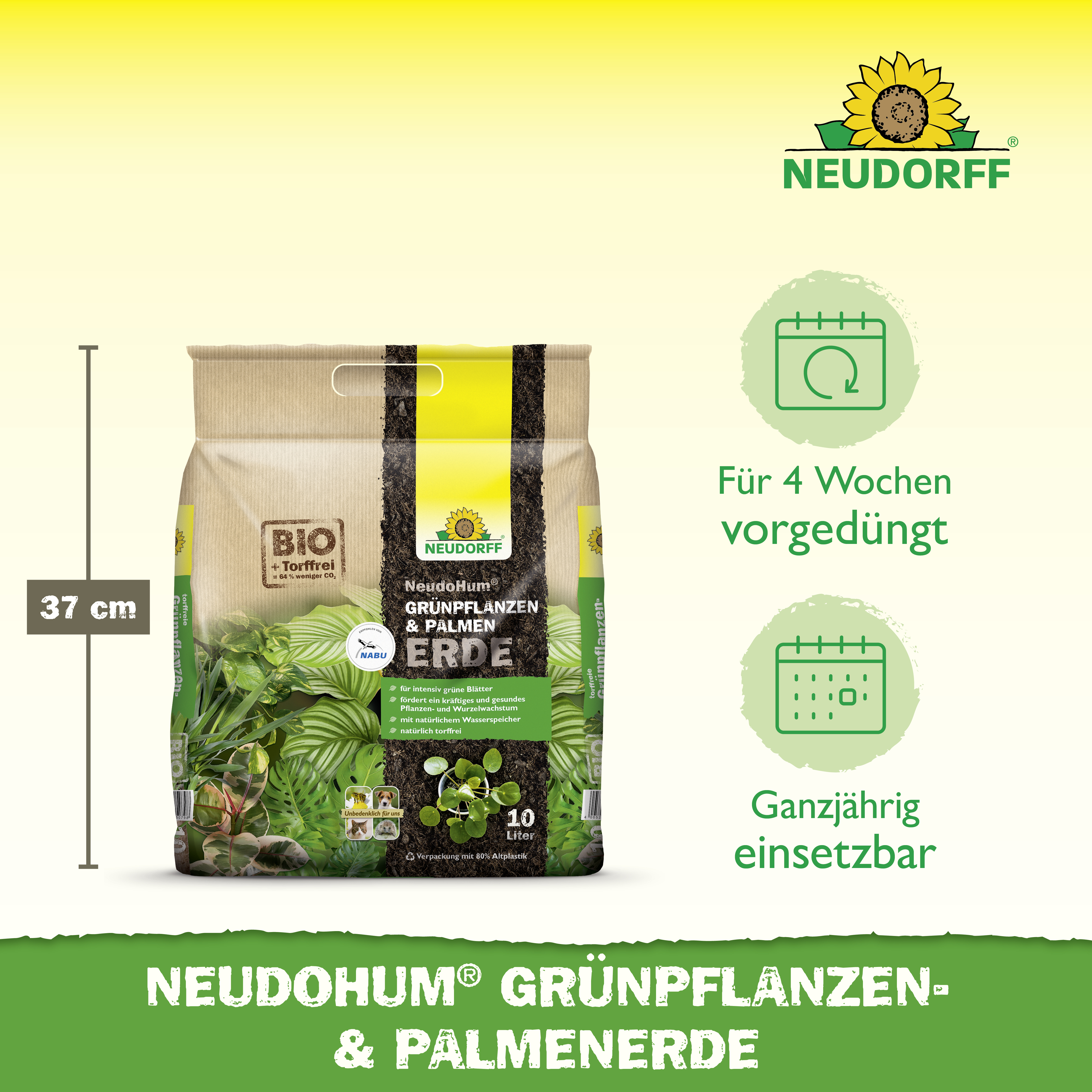Neudorff Neudohum Erde Für Palmen & Mediterranpflanzen - 10 Liter Spezialerde