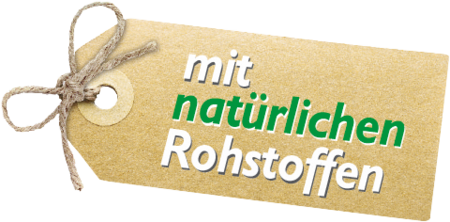 mit natürlichen Rohstoffen Label